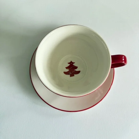Vintage Starbucks 2006 Red Christmas/Holiday  Mug Saucer - Picture 7 of 10